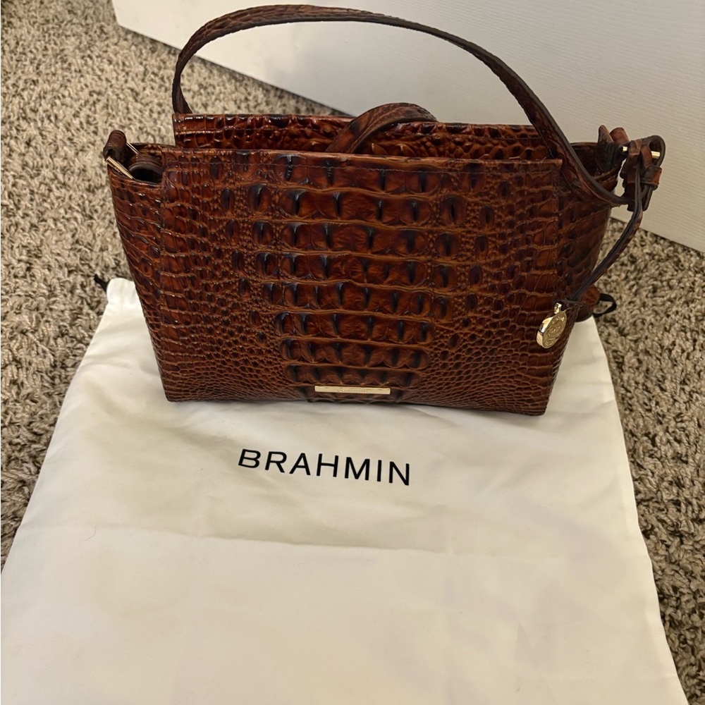 Brahmin Brown Crocodile Embossed Women's Bag